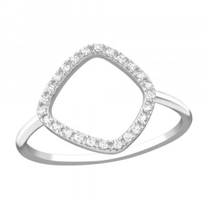 Inel argint geometric cu pietre DiAmanti DIA36871 (Argint 925‰ 1,4 g.)
